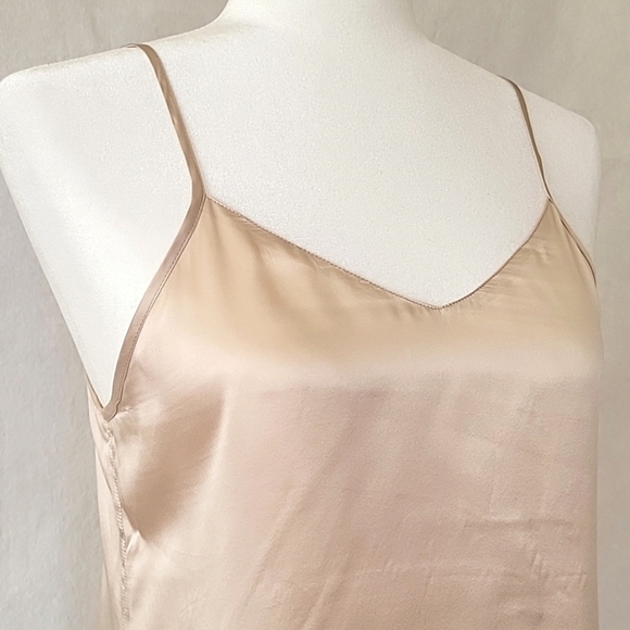Cassis Champagne 100% Silk Tank Top - Size Medium - Picture 2 of 7